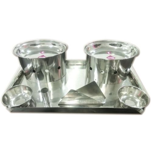 Stainless Steel Oval Double Snack Warmer Tray Manufacturer