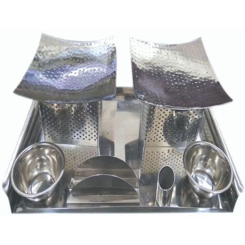 Stainless Steel Square Double Snack Warmer Tray Manufacturer